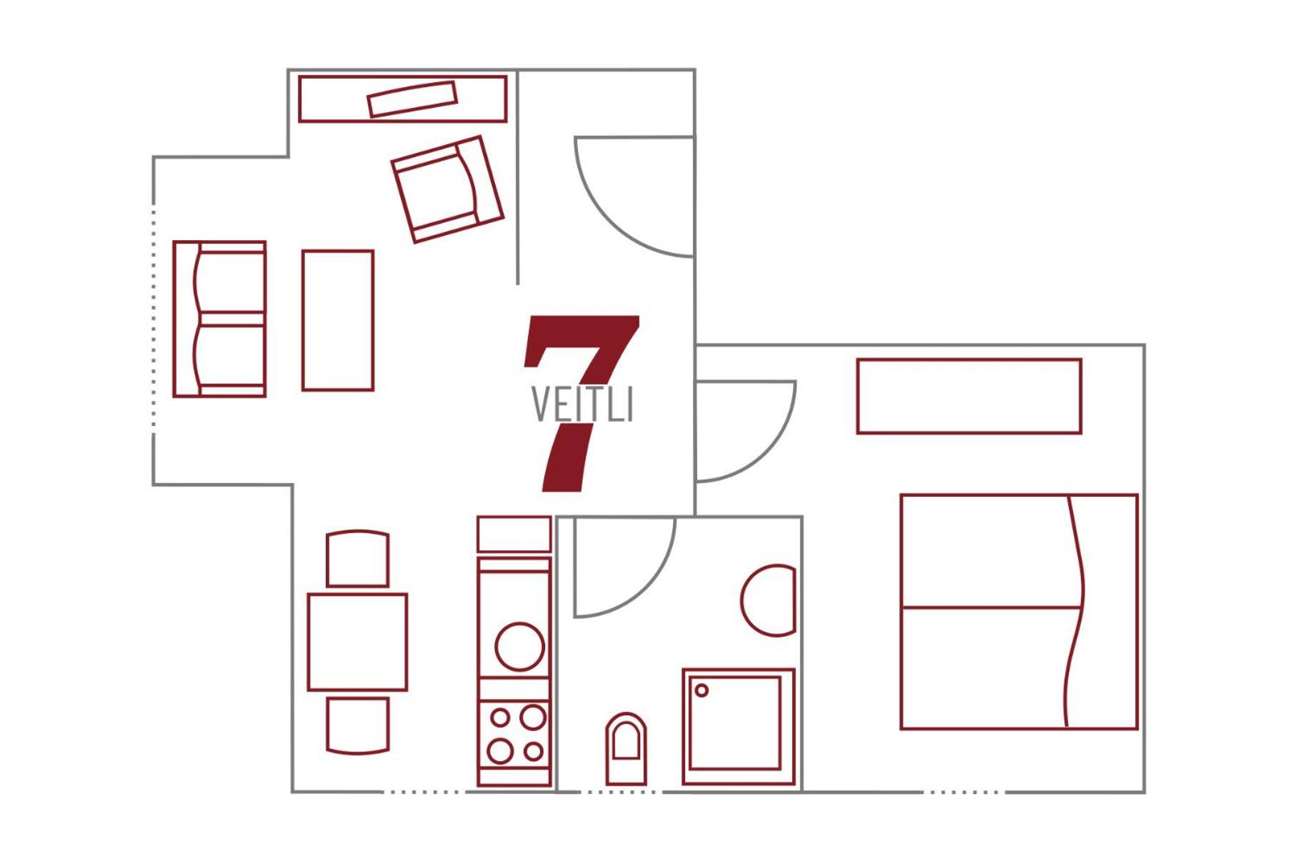 7Schwaben Apartman Bad Urach Szoba fotó